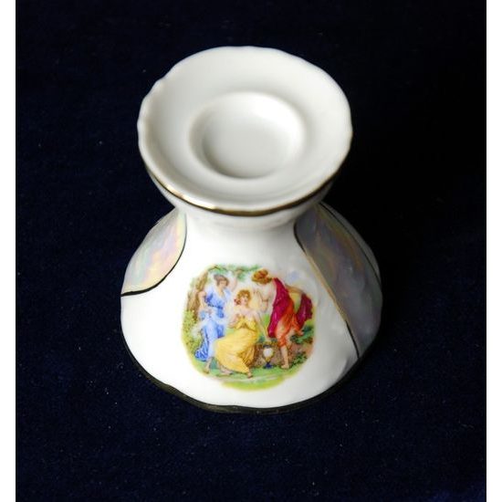 The Three Graces: Candle holder 6,5 cm, Thun 1794 Carlsbad porcelain, BERNADOTTE