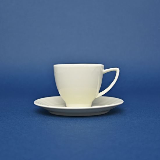 Cup espresso 90 ml + saucer 120 mm, Lea ivory, Thun karlovarský porcelán