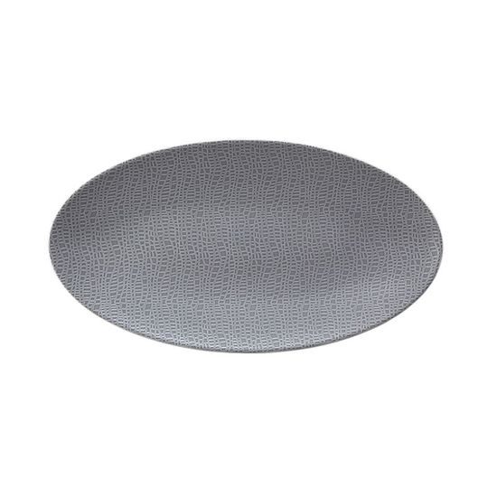 Bowl dish oval flat 33x18 cm, Elegant Grey 25675, Seltmann Porcelain