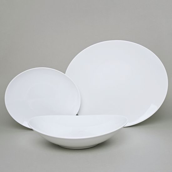 Plate dining 30 cm, Thun 1794 Carlsbad porcelain, Loos white