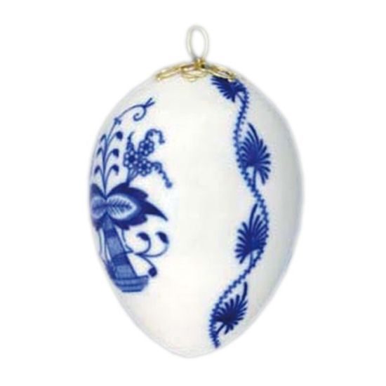 Eastern egg 5,6 x 7,5 cm, Original Blue Onion Pattern