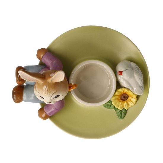 A smile for you - Eastern bunny candleholder 15 / 12,5 / 11 cm, stoneware, Goebel