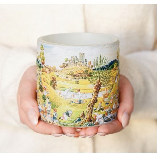 Průsvitka 10 cm z vosku s ilustrací Josefa Lady "Léto", Glassor