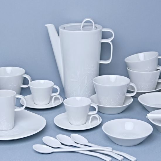 Bohemia White DECOR, Kávová souprava, design Pelcl, Český porcelán a.s.