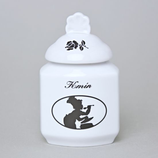 Kořenka s víčkem a nápisem 0,20 l, Kuchař, Český porcelán a.s.