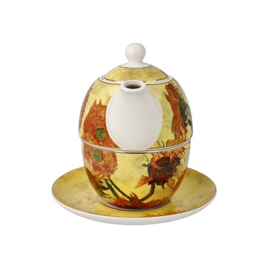 Čajová konvice, 15,5 / 15,5 / 15,5 cm, jemný kostní porcelán, V. van Gogh, Goebel