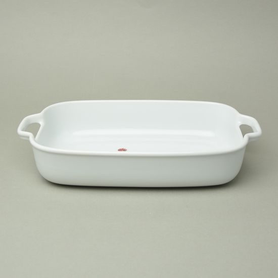KOHOUT: Mísa zapékací s uchy střední 6,5 x 34,5 x 20,5 cm, Thun 1794, karlovarský porcelán