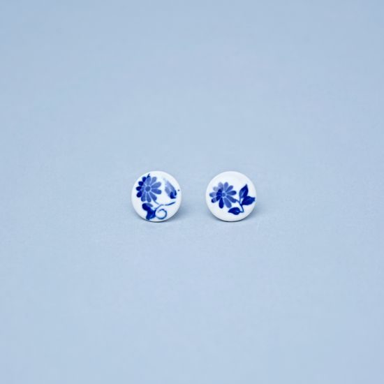 Earrings: Dots - Blue Decors, 3 variants, Porcelain Jewels Studio Mallys