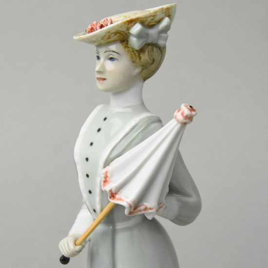 Lady with umbrella 10 x 8,1 x 23,2 cm, Luxor, Royal Dux Bohemia