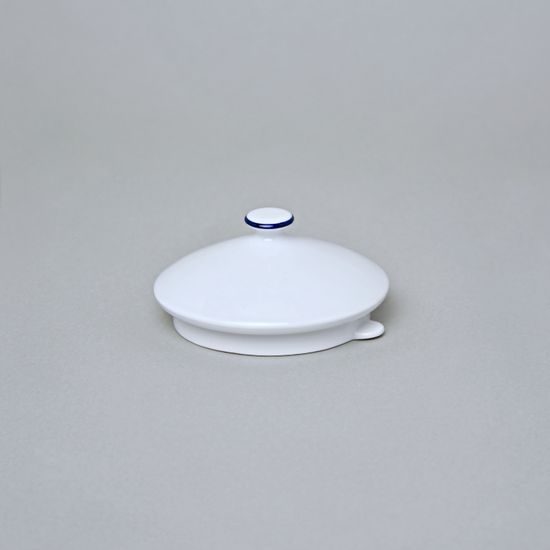 Víčko k čajové konvici 1,2 l Opál, Thun 1794, karlovarský porcelán, modré proužky