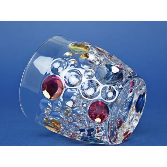 Sklenička na whisky Lisboa .... barevná křišťálová, Jihlavské sklárny Bohemia 1845