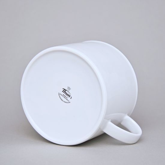 Breakfast / milk / tea cup 360 ml, ELLA black line, Thun 1794 Carlsbad Porcelain