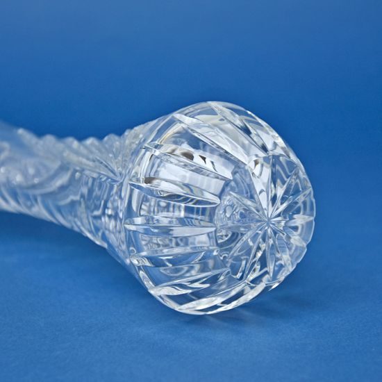 Křišťálová váza broušená úzká, Kometa, 255 mm, GLASSPO / Crystal Bohemia