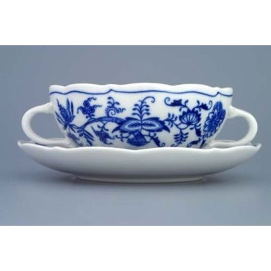 KVARTA: Soup cup + saucer 250 ml / 17,5 cm, Cibulák, originální z Dubí (4.j.)