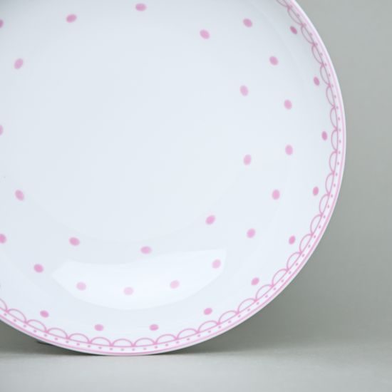 Tom 30357b0 pink: Plate deep 20,5 cm, Thun 1794, karlovarský porcelán