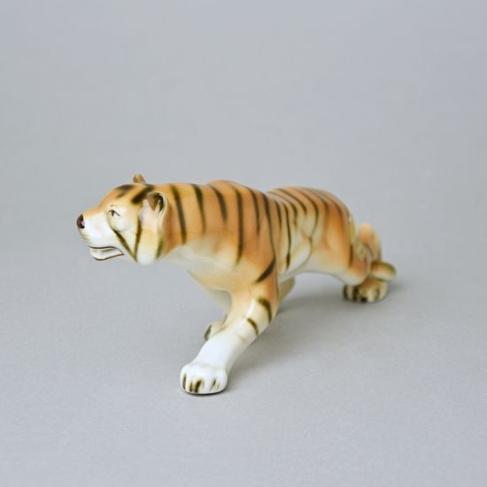 Tygr 17 x 6 x 8 cm, Luxor, Porcelánové figurky Duchcov