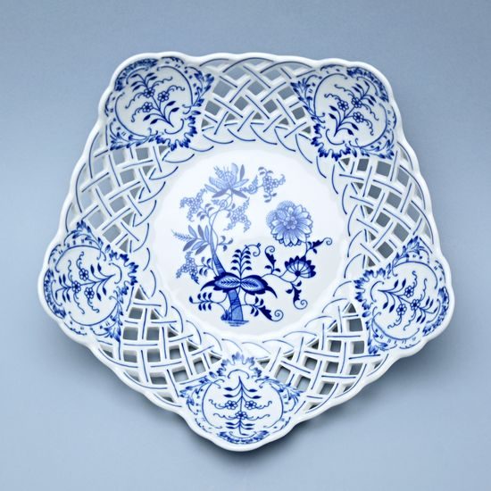 Mísa pětihranná prolamovaná 28 cm, Cibulák, originální z Dubí