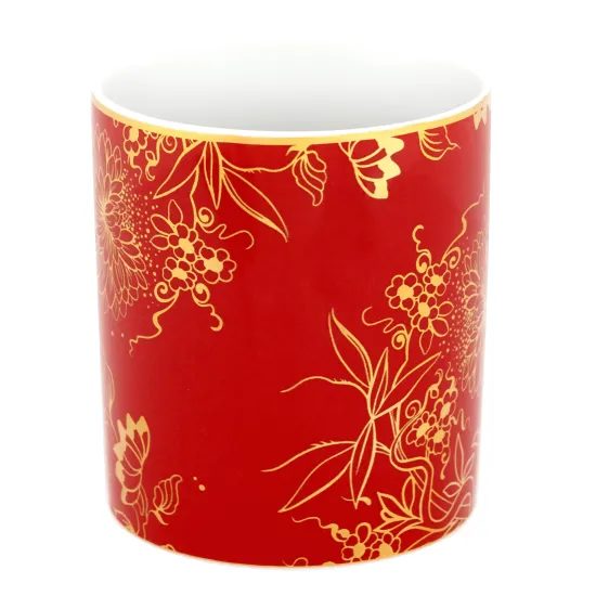 Mug shape Berlin "The Original" 250 ml red-gold, Meissen porcelain