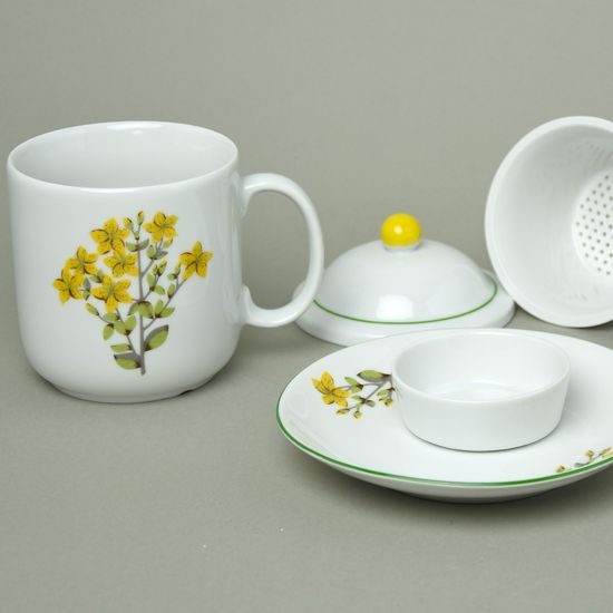 Mug 400 ml with cap and strainer, St. John's wort, Atelier Lesov