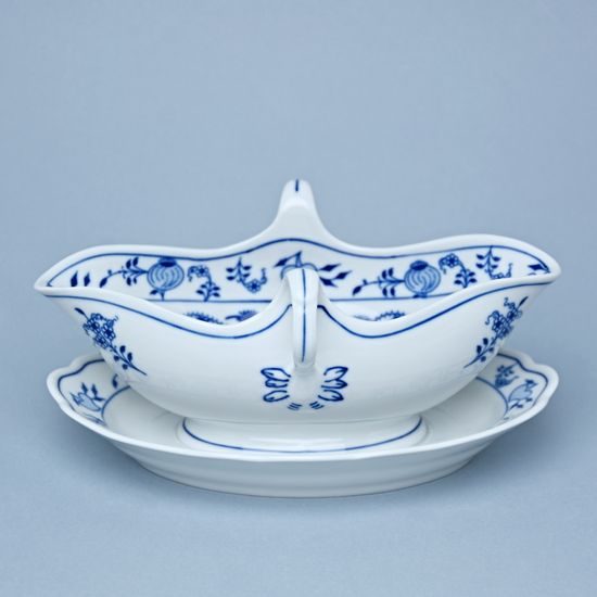 Sauceboat oval with stand 550 ml, Original Blue Onion Pattern