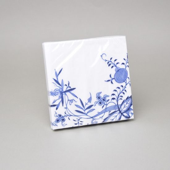 Ubrousky papírové 33 x 33 cm cibulákové, balíček 20 ks., Míšeňský porcelán