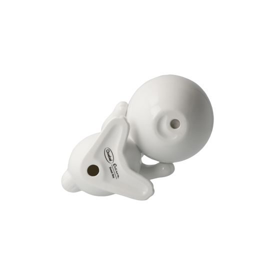 Figurka bílého zajíčka s mističkou 13,5 / 7 / 16 cm, porcelán, Goebel
