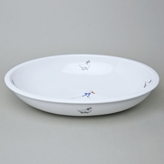 Baking Dish Oval Big 32,5 x 24,4 cm, h.6,6 cm, Geese, Český porcelán a.s.