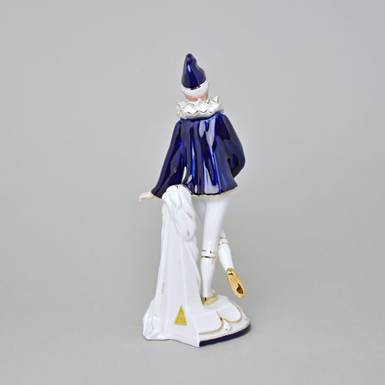 Pierrot 9 x 6 x 20 cm, Isis, Porcelain Figures Duchcov