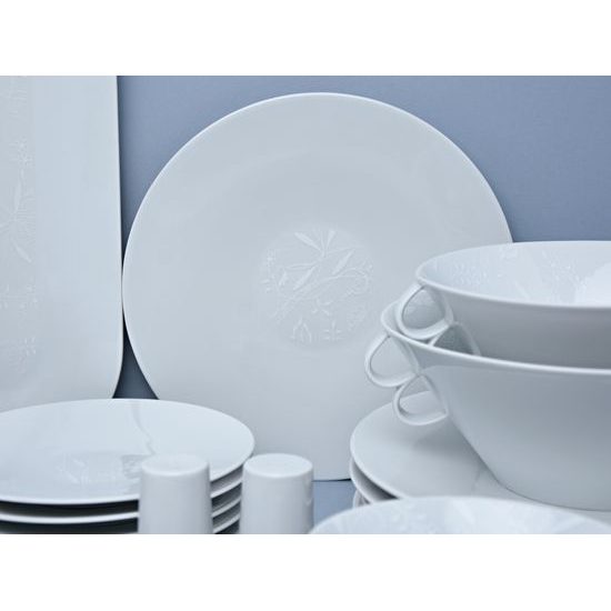 Bohemia White DECOR, Jídelní souprava pro 6 osob, design Pelcl, Český porcelán a.s.