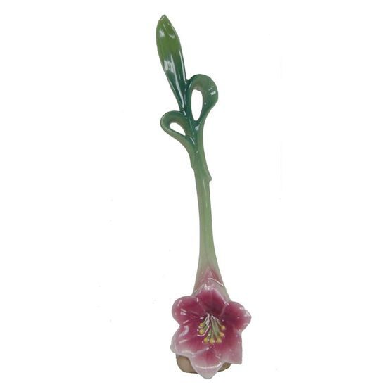 AUTUMN LILY FLOWER DESGIN SCULPTURED porcelain spoon, FRANZ porcelain