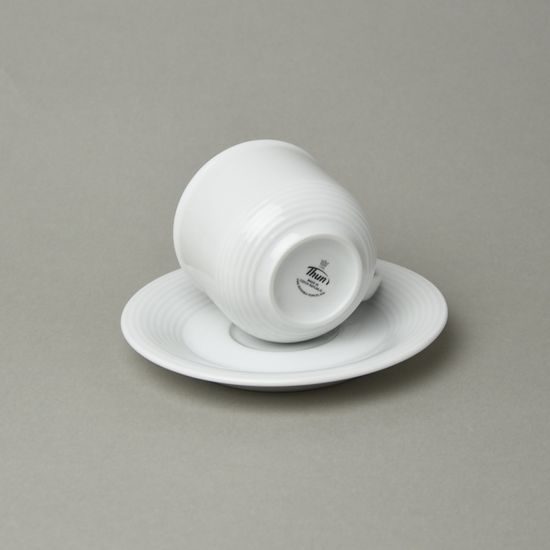 Cup coffee 175 m + saucer 14 cm, Thun 1794 Carlsbad porcelain, Catrin white