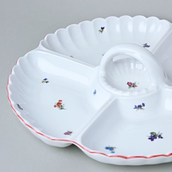 Kabaret 4-dílný 32 cm, házenka s ČERVENOU LINKOU, Český porcelán a.s.