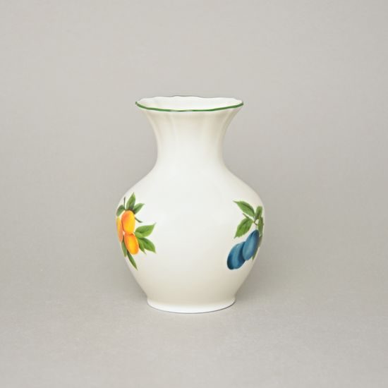 Vase 2544 13,5 cm, ivory + fruits, Český porcelán a.s.