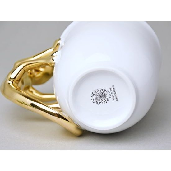 Mug ZOO Chameleon 400 ml, GOLD, 12 cm, Goldfinger porcelain