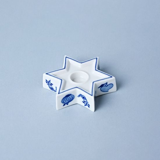 Candle holder Star 9 x 2,2 cm, Original Blue Onion Pattern