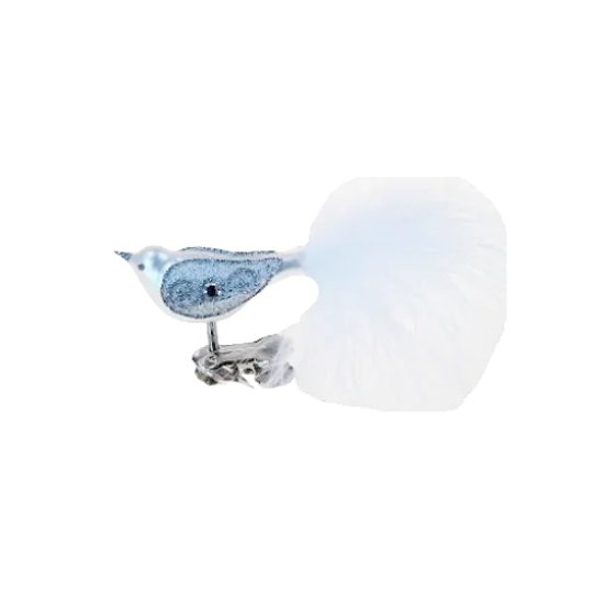 Vánoční ozdoba baculák, 5,5 cm, bílý, České ozdoby MIJA