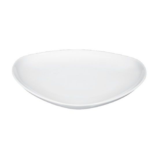 Plate flat triangle 26 cm, Sketch Basic, Seltmann Porcelain