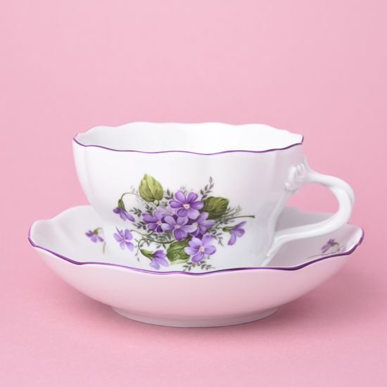 Cup + saucer D + D 0,40 l / 18,2 cm, Violet, Český porcelán a.s.