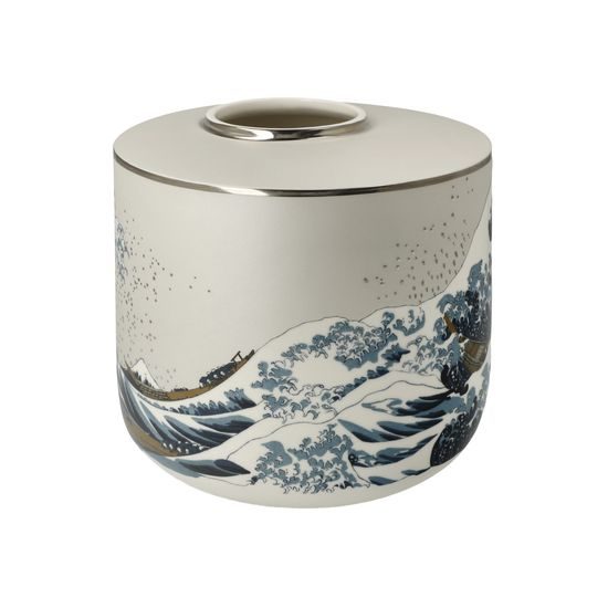 Váza Velká vlna, 16 / 16 / 16 cm, porcelán, K. Hokusai, Goebel