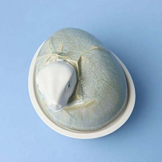 Originální dětská jídelní souprava DINO SET - JEDNOBAREVNÝ (náhodný výběr dekoru), porcelán Goldfinger