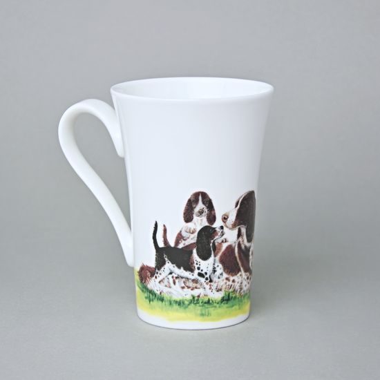 Psí kolekce - Anglický špringršpaněl: Hrnek Emily 400 ml, anglický kostní porcelán Roy Kirkham