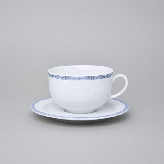 Tea cup low and saucer 230 ml, Thun 1794 Carlsbad porcelain, OPAL 80136