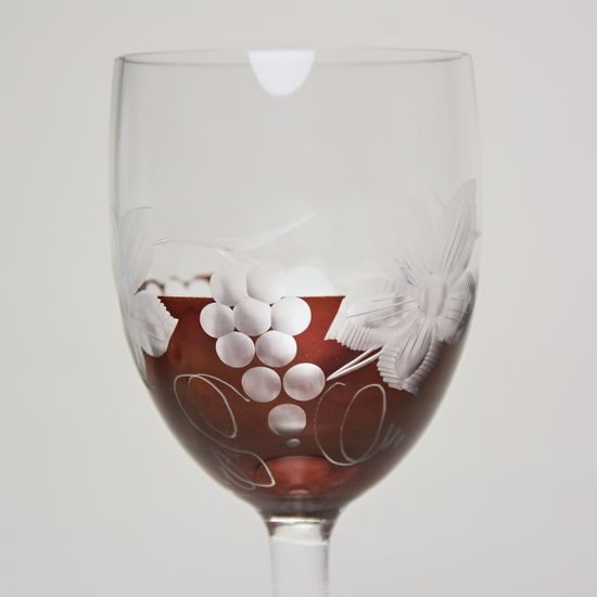 Egermann: Wine Glass Red Stain, 12 cm, Crystal Glasses Egermann