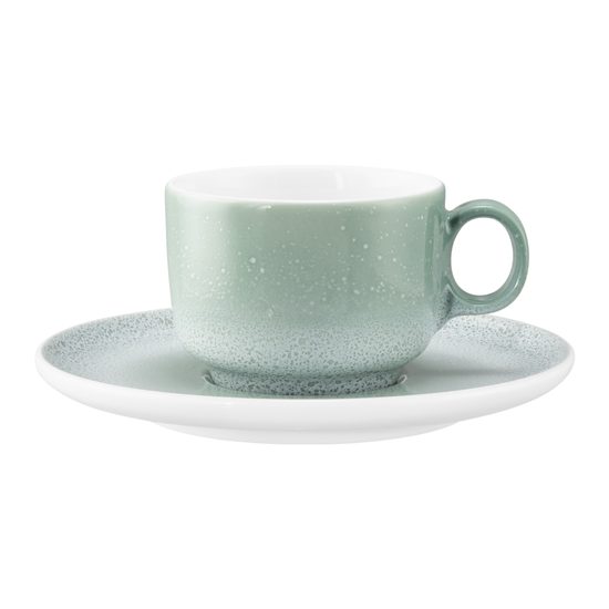 Šálek na kávu 210 ml + podšálek 16 cm, Sento AURA home - máta, porcelán Seltmann
