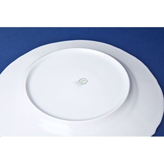 Mísa mělká kulatá 30 cm (klubový talíř), Thun 1794, karlovarský porcelán, BERNADOTTE bílá