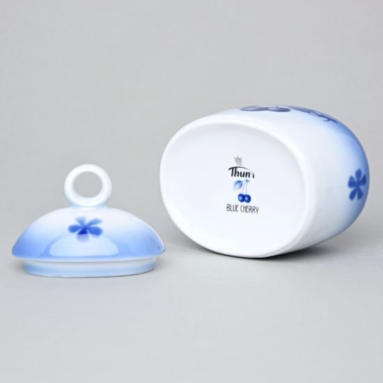 Sugar bowl Cairo 0,25 l, Thun 1794 Carlsbad porcelain, BLUE CHERRY