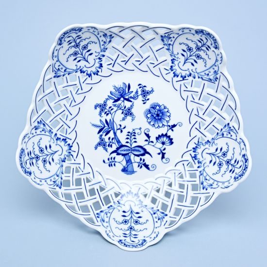 Dish on stand tall 28 cm, Original Blue Onion Pattern, QII