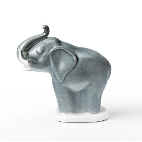 Elephant 7,5 x 3,5 x 8 cm, Kati Zorn, porcelain figures Unterweissbacher