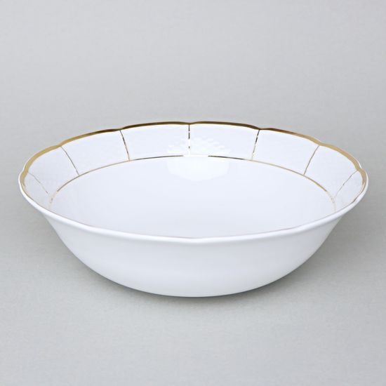 NATÁLIE zlatá: Mísa 24 cm, Thun 1794, karlovarský porcelán
