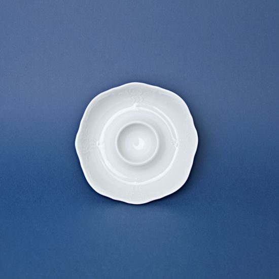 Talířek na vejce, Thun 1794, karlovarský porcelán, BERNADOTTE bílá